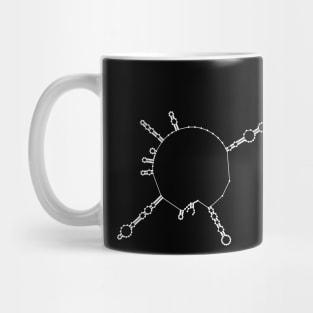 RNA structure prediction of a RNAT (hspA), white Mug